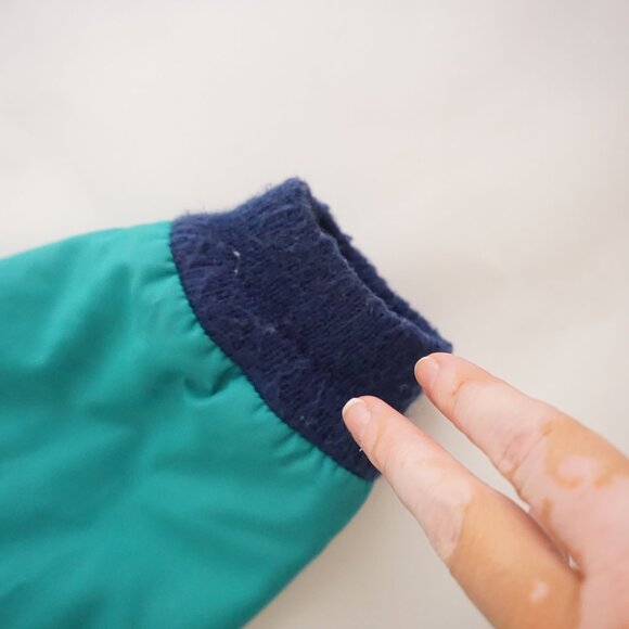 Vintage Lands’ End Teal Nylon Fleece Pullover Anorak 90s Outdoors Old Money Vibe - Picture 14 of 14